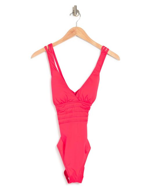 La Blanca Island Goddess Crisscross Back Onepiece Swimsuit In