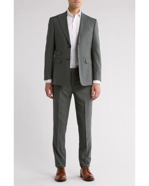 English Laundry Blue Solid Mélange Suit for men
