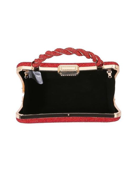 BERNESS Red Rhinestone Clutch