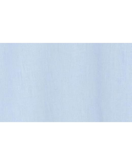 14th & Union Blue Solid Linen Blend Button-Up Shirt for men