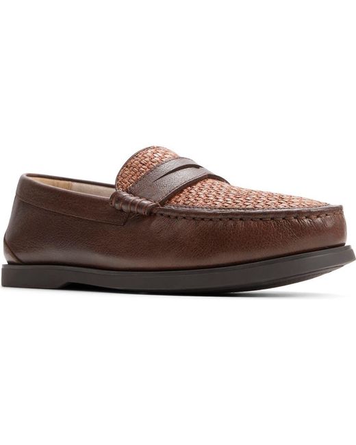 Brooks Brothers Dark Brown Pebbled Leather Penny Loafers Brooks Brothers Loafer Brown Casual Shoes for Men for sale  main image 2