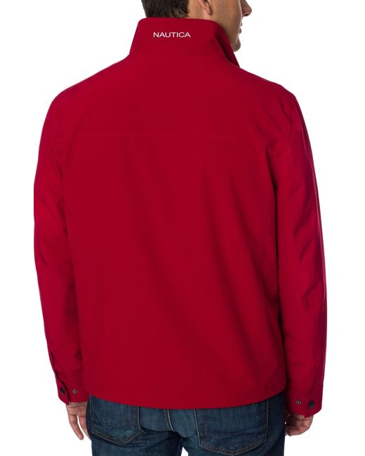Nautica Red Lightweight Stretch Water Resistant Golf Jacket for men