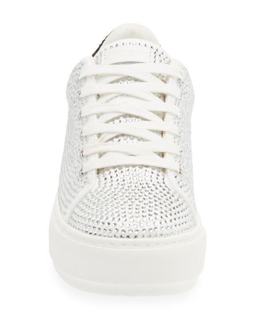 Kurt Geiger White Laney Crystal Platform Sneaker