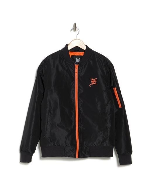 Ed Hardy Death Before Dishonor Logo Bomber Jacket In Black At Nordstrom ...