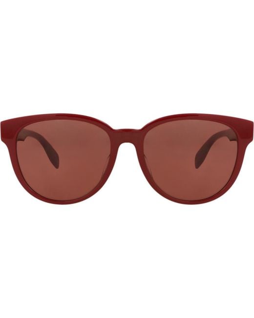 McQueen Brown Core Round Sunglasses