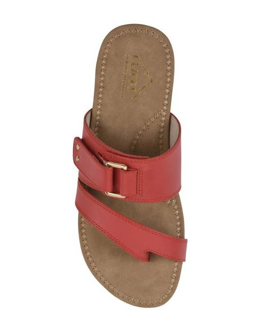 White Mountain Brown Fancify Toe Loop Sandal