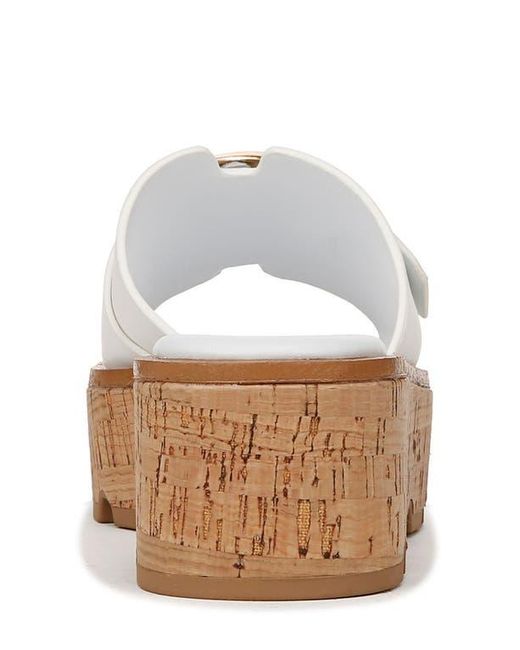 Franco Sarto White Hoda Platform Wedge Slide Sandal