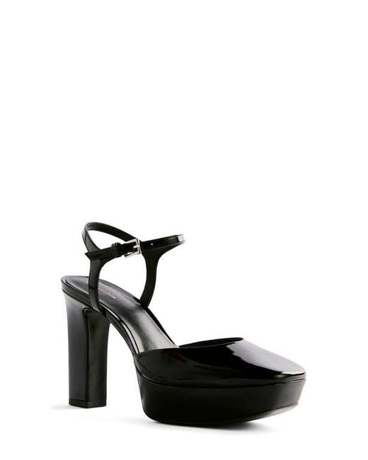 Reformation Black Melina Platform Pump