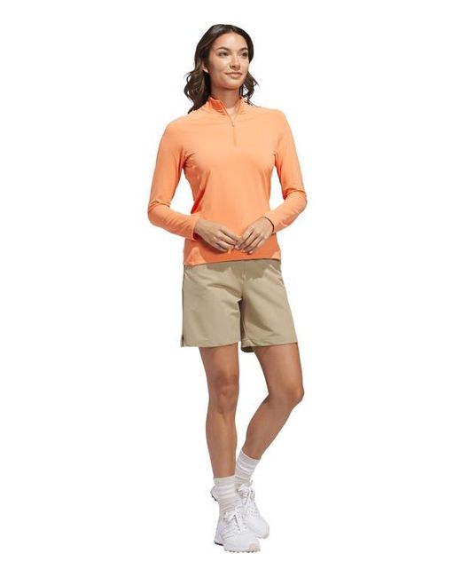 Adidas Orange Ultimate Solid Quarter Zip Pullover