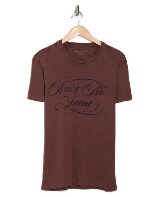 John Varvatos Red Ain'T No Saint Slub Graphic Tee for men