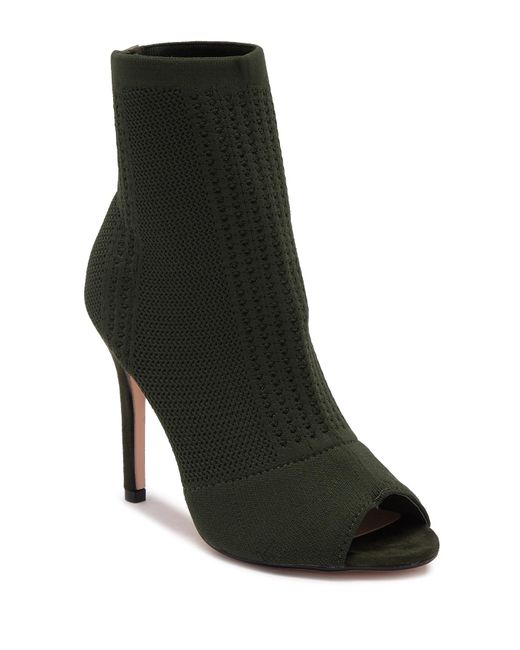 Open Toe Stiletto Heel Knit Bootie 