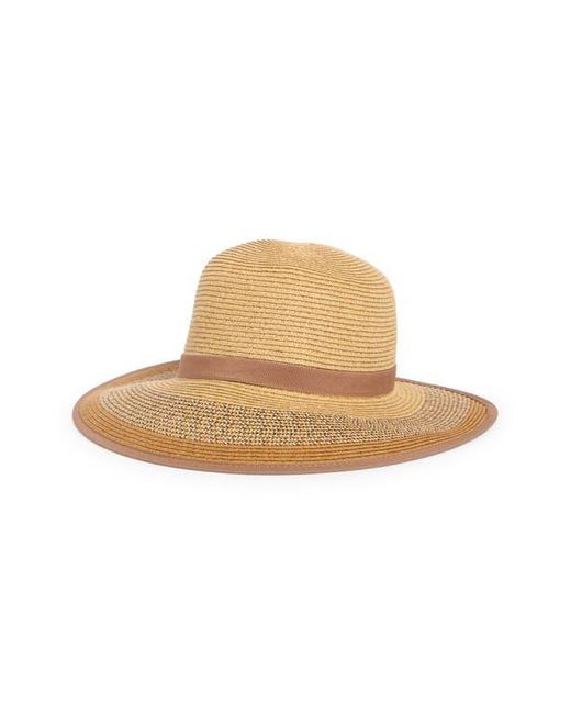 Nine West Natural Split Back Straw Floppy Hat