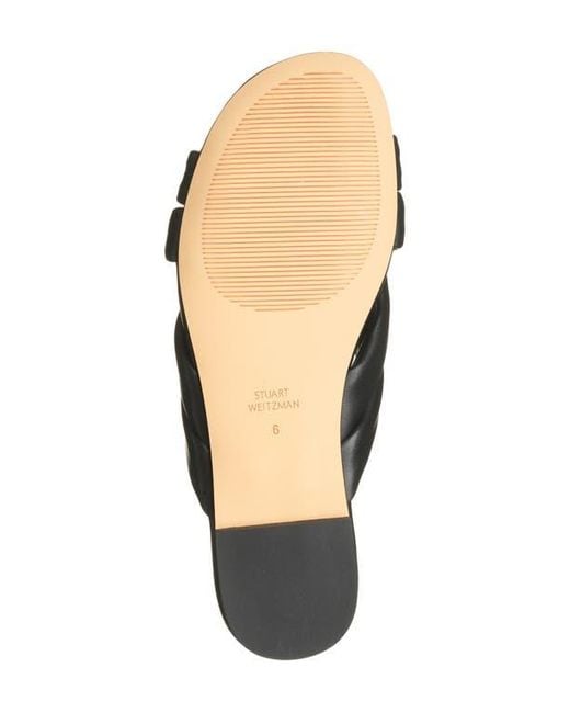 Stuart Weitzman Black Crossover Slide Sandal