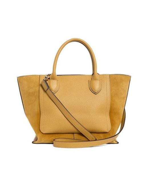 Longchamp Metallic Mailbox Medium Leather Tote