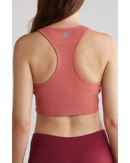 Threads For Thought Pink Kensi Ribbed Sports Bra
