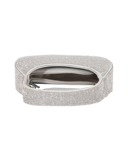 BERNESS Gray Rhinestone Circle Bag