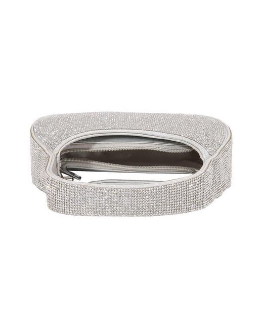 BERNESS Gray Rhinestone Circle Bag