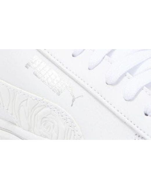 PUMA White Smash Platform V3 Imprint Sneaker