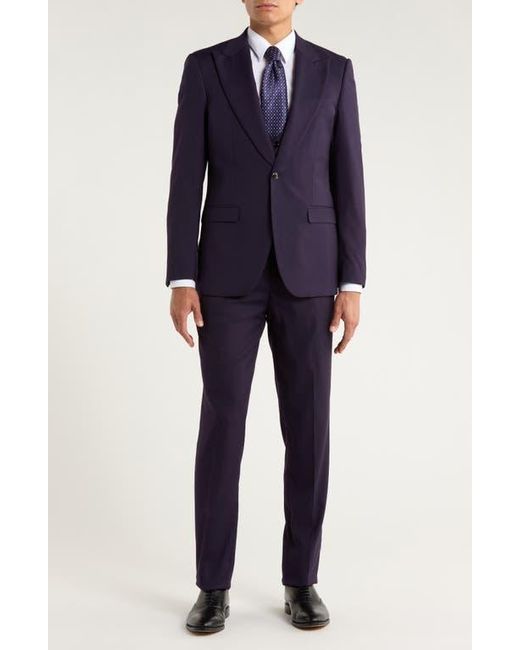 ZEGARIE Blue Stretch 3-Piece Suit for men
