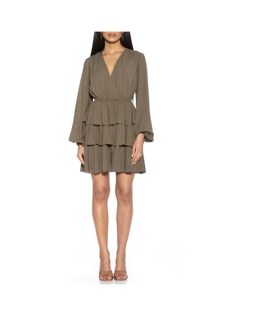 Alexia Admor Natural Rosie Ruffle Tiered Dress