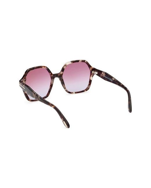 Tom Ford Pink 56Mm Gradient Square Sunglasses