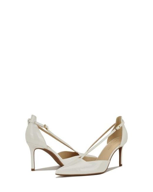 Nine West White Condea Pointed Toe Pump