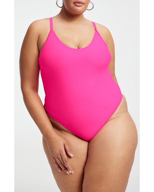 GOOD AMERICAN Pink Always Sunny One-piece Swimsuit