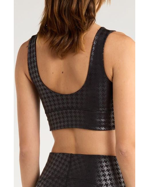 X By Gottex Black Rib Insert Activewear Bra