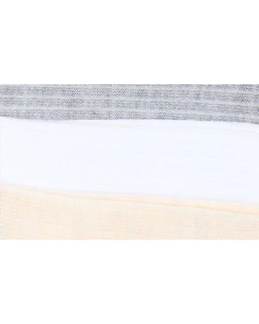 Lucky Brand White 9-Pack Assorted Speckle Rib No Show Socks