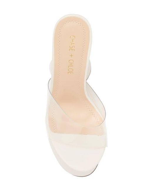 In Touch Footwear White Miranda Sculpted Stiletto Platform Sandal