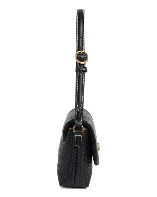 Sam Edelman Black Eva Woven Shoulder Bag