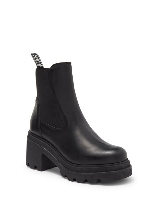 Voile Blanche Black Loden Leather Chelsea Boot In Vitello At Nordstrom Rack