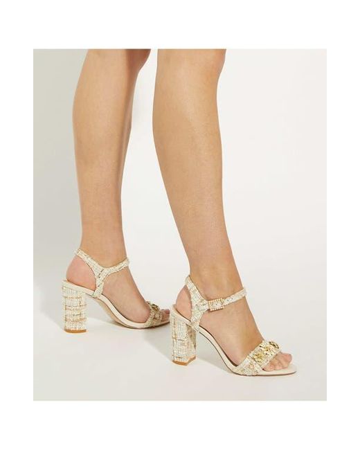 Dune Natural Mention Ankle Strap Sandal
