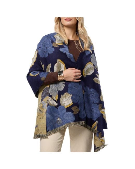 Saachi Blue Metallic Touch Reversible Scarf