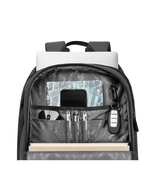 Solo New York Black Bleecker Recycled Polyester Rolling Convertible Backpack