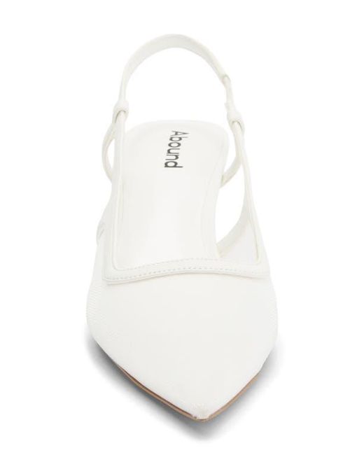 Abound White Kippa Pointed Toe Slingback Pump