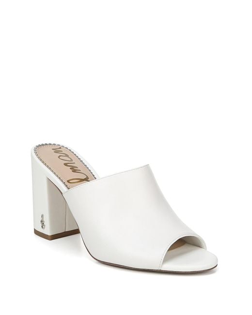 open toe mule block heel