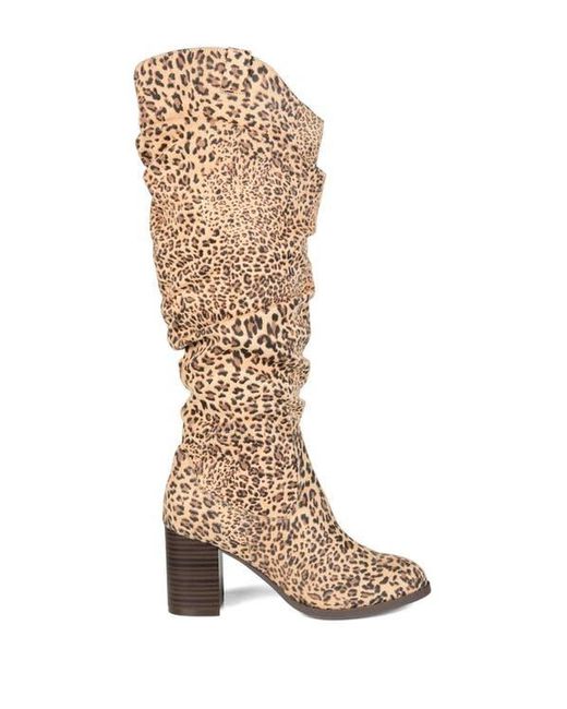 Journee Collection Brown Journee Aneil Ruched Tall Boot