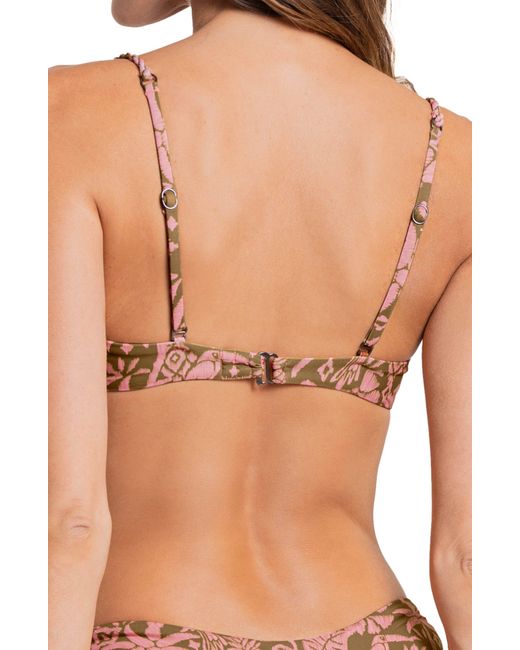 Maaji Black Batik Jungle Cocoa Bikini Top