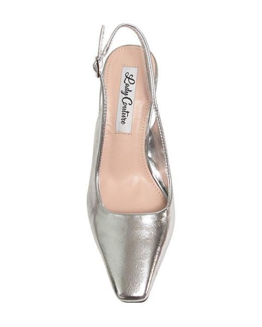 Lady Couture White Mistic Slingback Pump