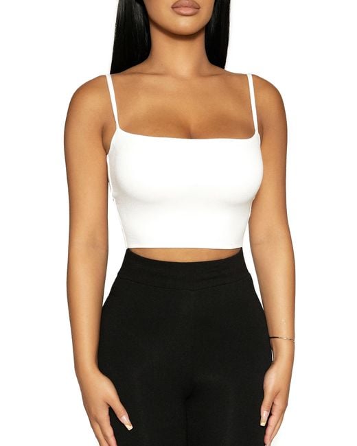 Naked Wardrobe The Nw Solid Vibes Crop Top in Black