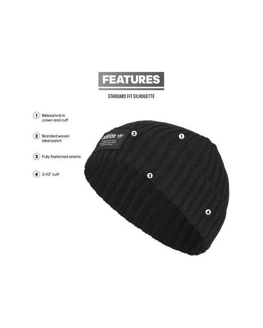 Adidas Black Gender Inclusive Original Ribbed Cuff Beanie for men