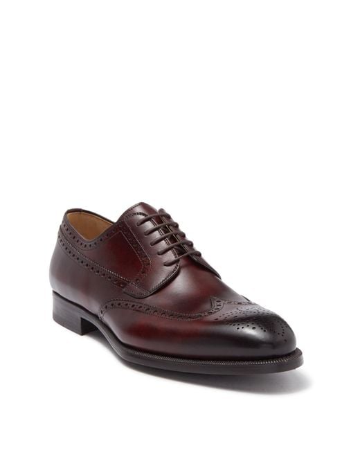 Magnanni Shoes Brown Roda Ii Wingtip Derby - Wide Width Available for men