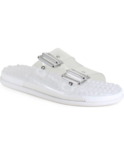 BCBGeneration White Gelly Slide Sandal
