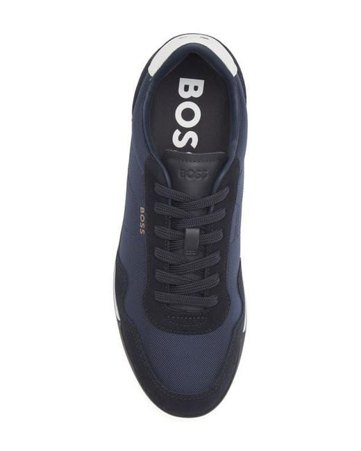 Boss Blue Titanium Low Top Sneaker for men
