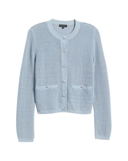 Rag & Bone Blue Viola Open Stitch Cardigan