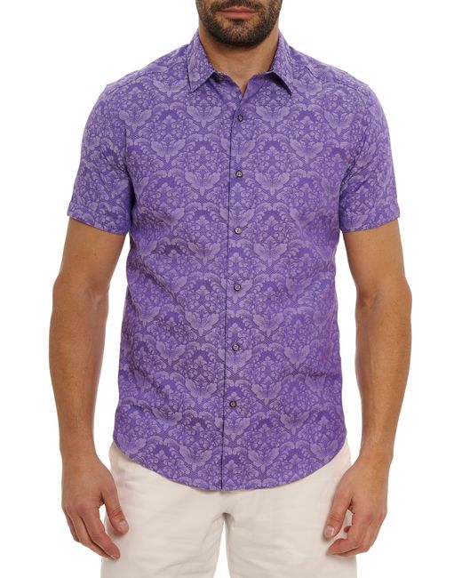 Robert Graham Purple Bayview Woven Shirt for men