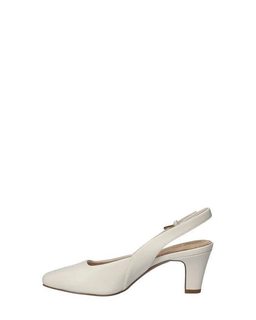 Easy Street White Ritsa Slingback Pump