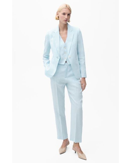 Mango Blue Linen Vest