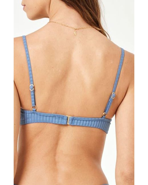 LSPACE Blue Peyton Bikini Top